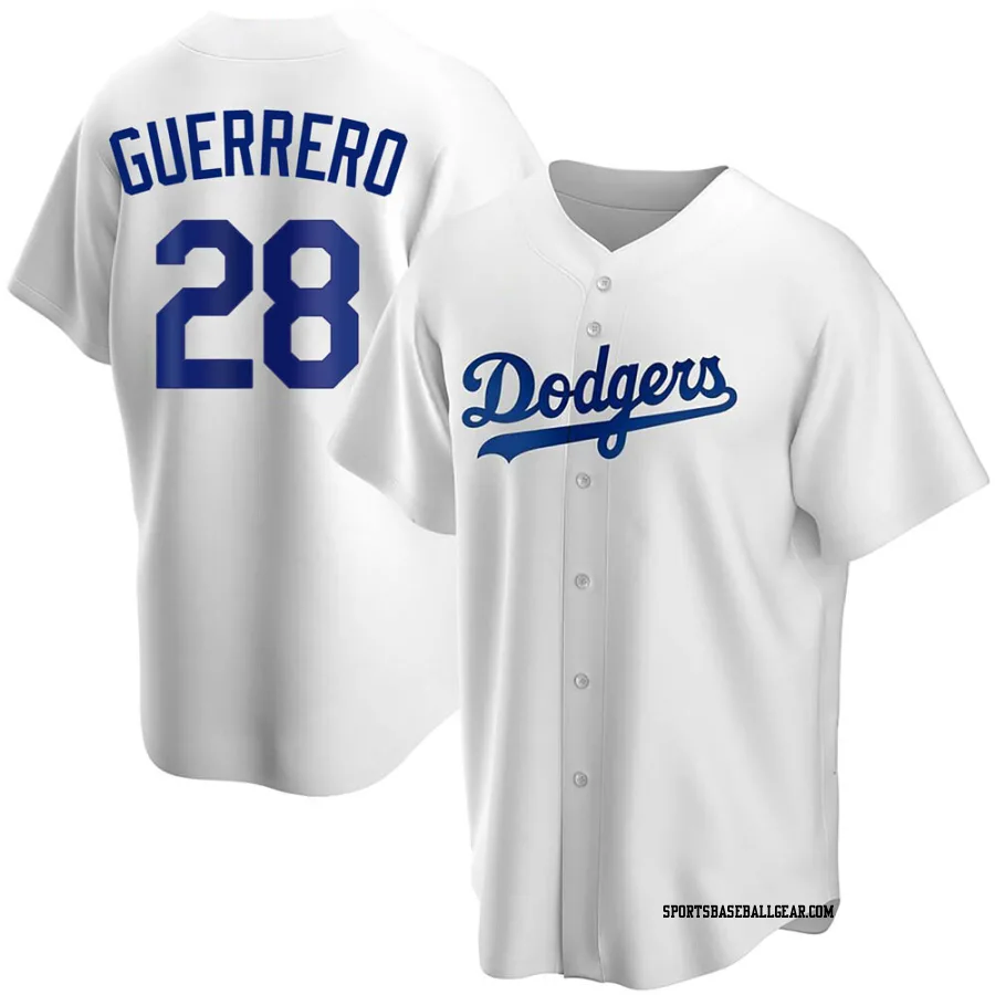 Pedro Guerrero Youth Los Angeles Dodgers White Replica Home Jersey