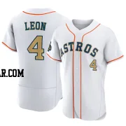 Pedro Leon Men's Houston Astros Gold Authentic White 2023 Collection Jersey