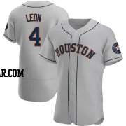 Pedro Leon Men's Houston Astros Gray Authentic Road Jersey