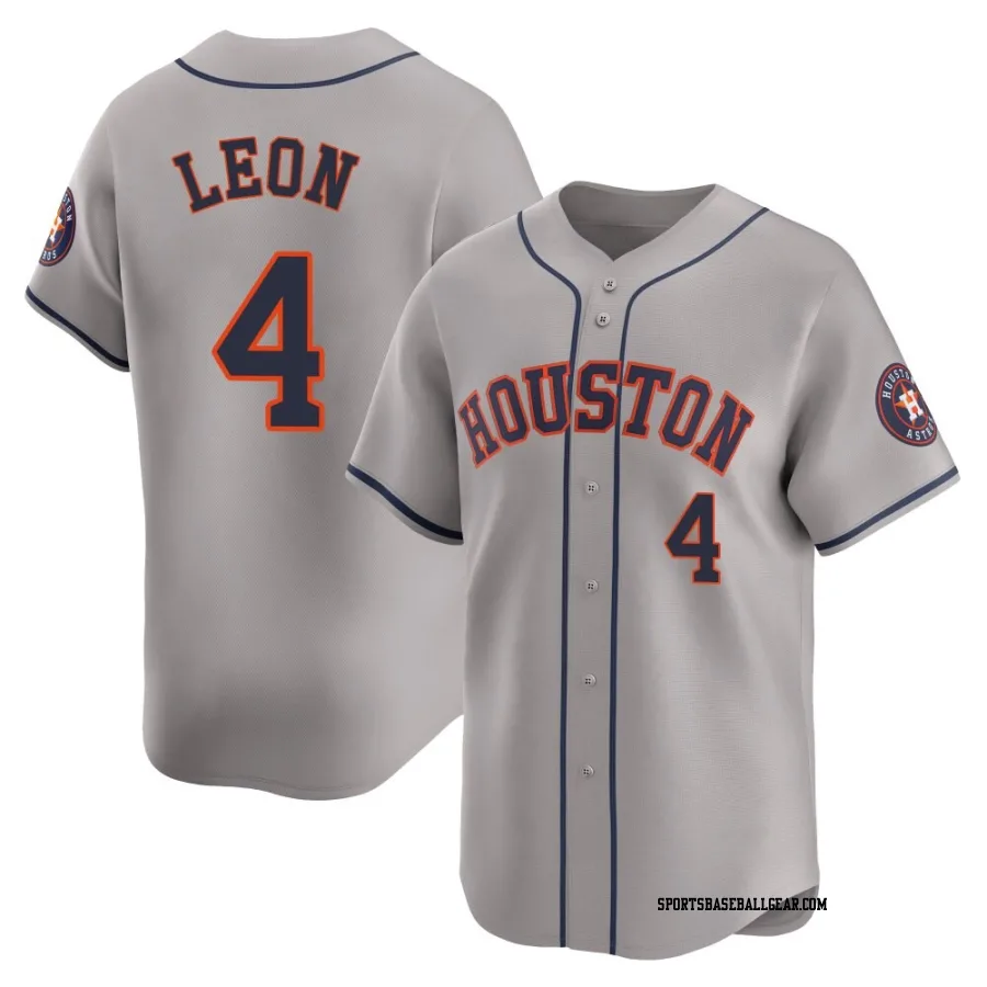 Pedro Leon Men's Houston Astros Gray Limited Away Jersey