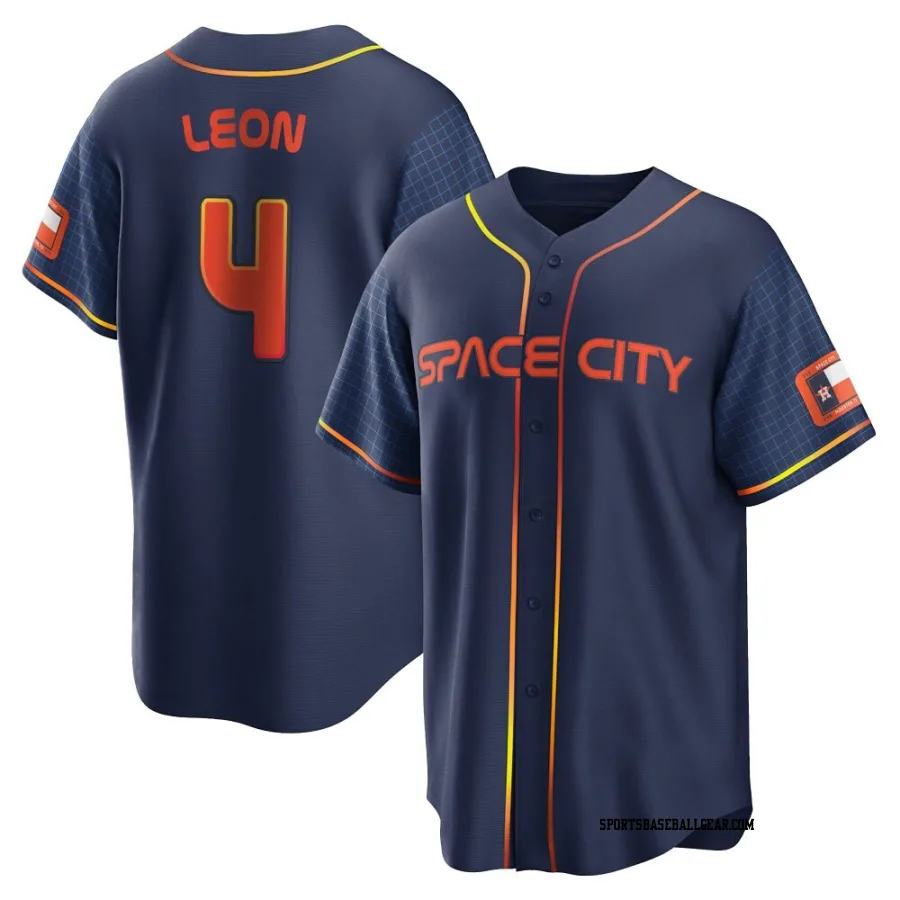 Pedro Leon Men's Houston Astros Navy Replica 2022 City Connect Jersey