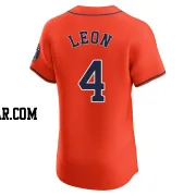 Pedro Leon Men's Houston Astros Orange Elite Alternate Vapor Premier Jersey