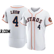 Pedro Leon Men's Houston Astros White Authentic 2022 World Series Home Jersey