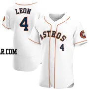 Pedro Leon Men's Houston Astros White Authentic Home Jersey