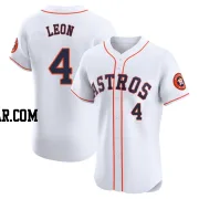 Pedro Leon Men's Houston Astros White Elite Home Jersey