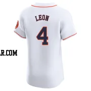 Pedro Leon Men's Houston Astros White Elite Home Jersey