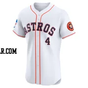 Pedro Leon Men's Houston Astros White Elite Home Patch Jersey