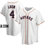 Pedro Leon Men's Houston Astros White Replica Home Jersey