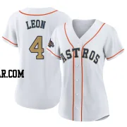 Pedro Leon Women's Houston Astros Gold Authentic White 2023 Collection Jersey