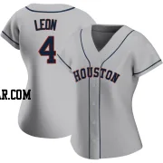 Pedro Leon Women's Houston Astros Gray Authentic Road 2020 Jersey