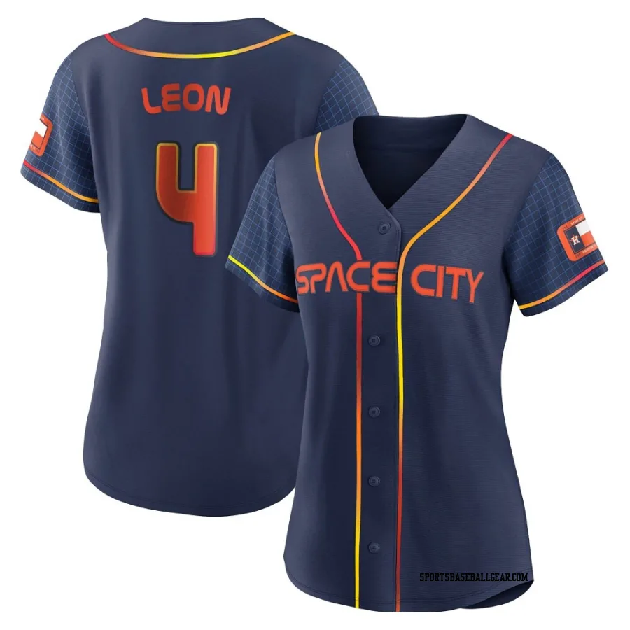 Pedro Leon Women's Houston Astros Navy Authentic 2022 City Connect Jersey