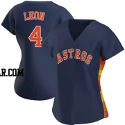 Pedro Leon Women's Houston Astros Navy Replica Alternate Jersey