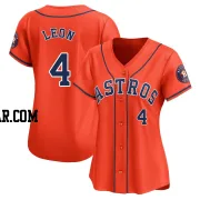 Pedro Leon Women's Houston Astros Orange Limited Alternate Jersey