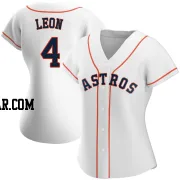 Pedro Leon Women's Houston Astros White Replica Home Jersey