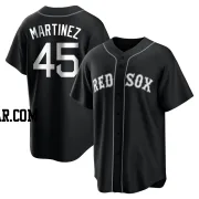 Pedro Martinez Men's Boston Red Sox Black/White Replica Jersey