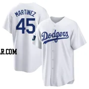 Pedro Martinez Men's Los Angeles Dodgers White Replica 2024 World Tour Seoul Series Home Jersey