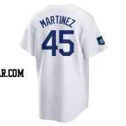 Pedro Martinez Men's Los Angeles Dodgers White Replica 2024 World Tour Seoul Series Home Jersey