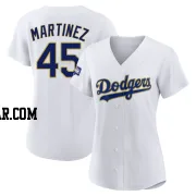 Pedro Martinez Women's Los Angeles Dodgers White/Gold Authentic 2021 Gold Program Player Jersey