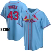 Pedro Pages Men's St. Louis Cardinals Light Blue Replica Alternate Jersey