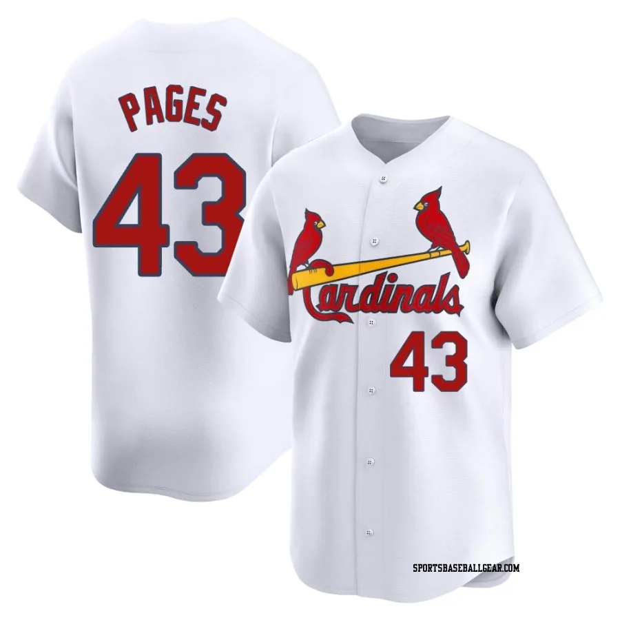 Pedro Pages Men's St. Louis Cardinals White Limited Home Jersey