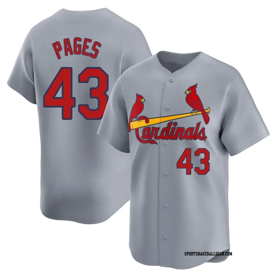 Pedro Pages Youth St. Louis Cardinals Gray Limited Away Jersey