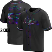 Penn Murfee Men's Atlanta Braves Black Holographic Replica Alternate Jersey