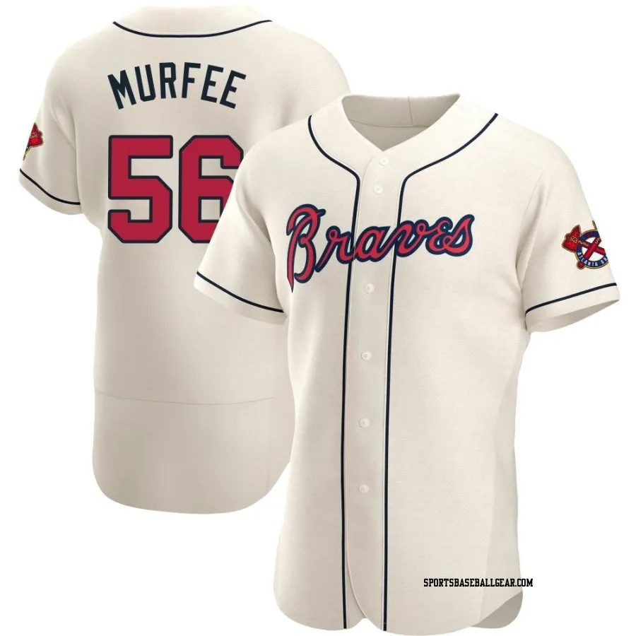 Penn Murfee Men's Atlanta Braves Cream Authentic Alternate Jersey