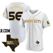 Penn Murfee Men's Houston Astros White/Gold Authentic 2023 Space City Ready 2 Reign Flex Base Jersey