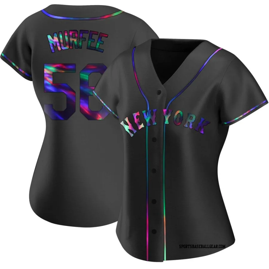 Penn Murfee Women's New York Mets Black Holographic Replica Alternate Jersey