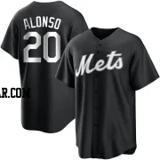 Pete Alonso Men's New York Mets Black/White Replica Jersey