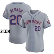 Pete Alonso Men's New York Mets Gray Elite Road Jersey