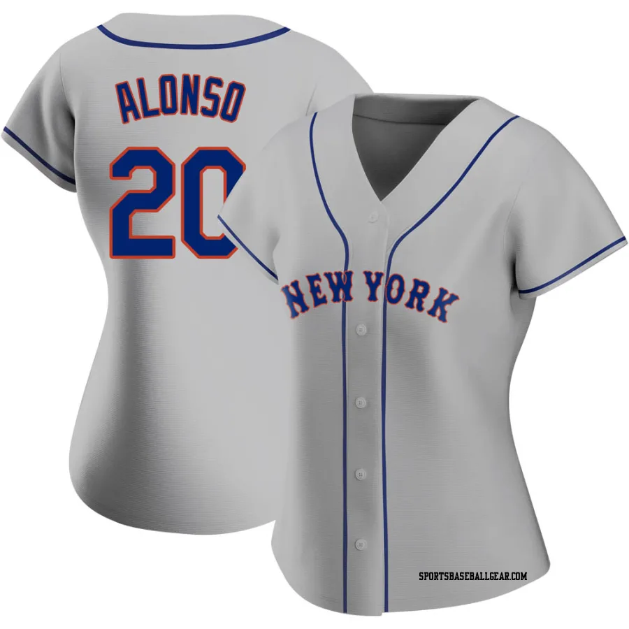 Pete Alonso Women's New York Mets Gray Authentic Road Jersey