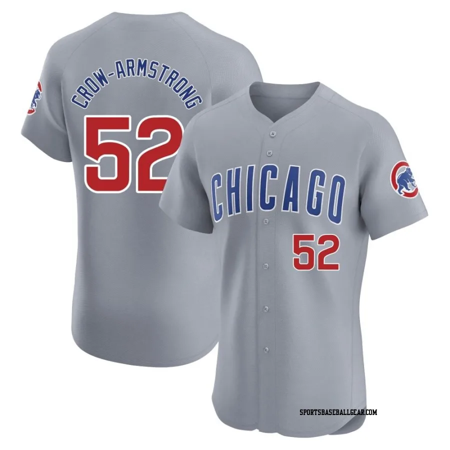 Pete Crow-Armstrong Men's Chicago Cubs Gray Elite Road Jersey