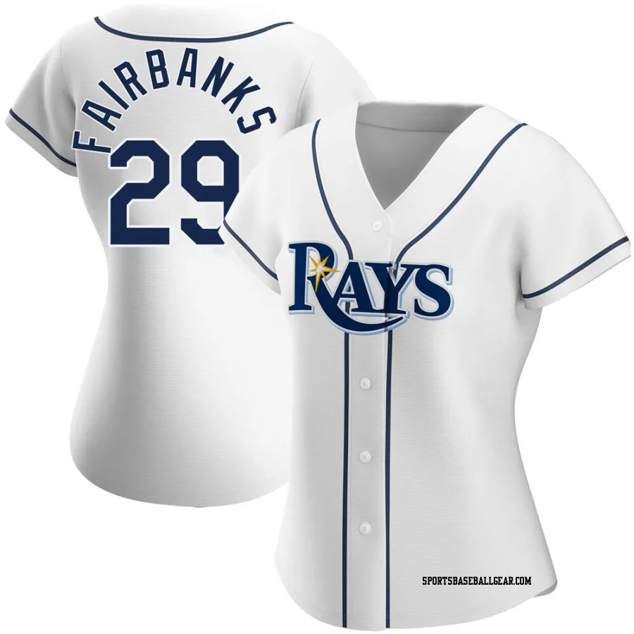 Pete Fairbanks Women's Tampa Bay Rays White Authentic Home Jersey