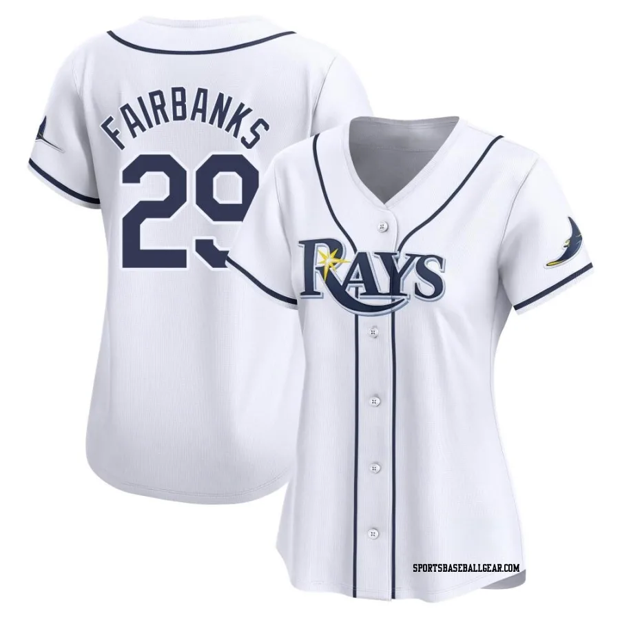 Pete Fairbanks Women's Tampa Bay Rays White Limited Home Jersey