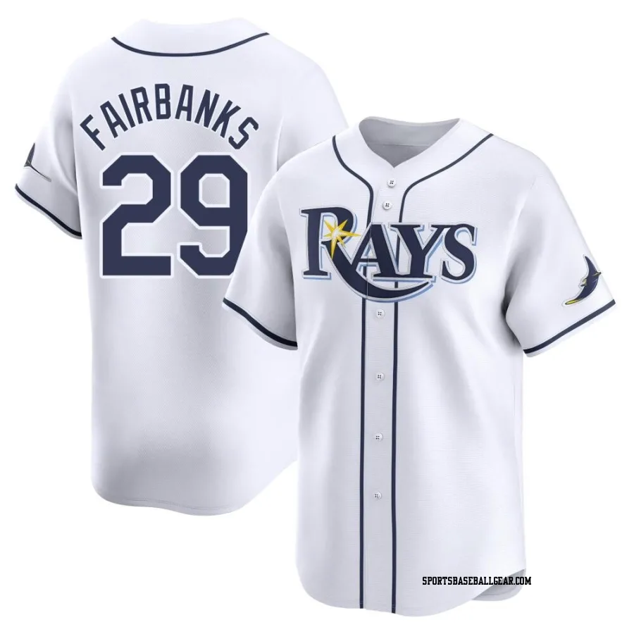 Pete Fairbanks Youth Tampa Bay Rays White Limited Home Jersey