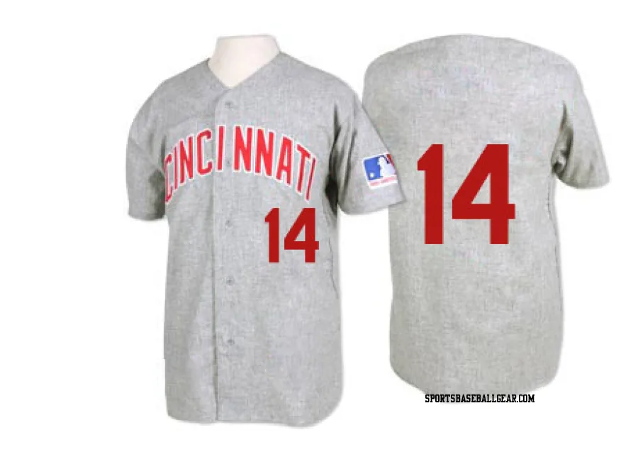 Pete Rose Men's Cincinnati Reds Grey Authentic 1969 Throwback Jersey