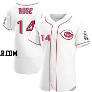 Pete Rose Men's Cincinnati Reds White Authentic Home Jersey