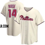 Pete Rose Men's Philadelphia Phillies Cream Replica Alternate Jersey