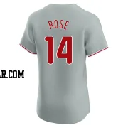 Pete Rose Men's Philadelphia Phillies Gray Elite Road Jersey