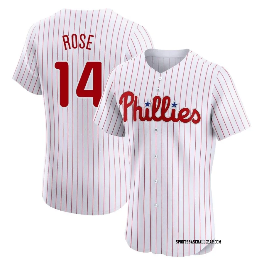 Pete Rose Men's Philadelphia Phillies White Elite Home Jersey