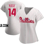 Pete Rose Women's Philadelphia Phillies White Authentic Home Jersey