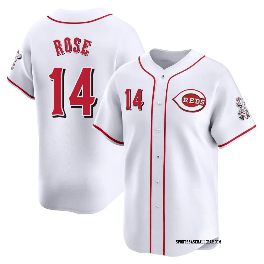 Pete Rose Youth Cincinnati Reds White Limited Home Jersey