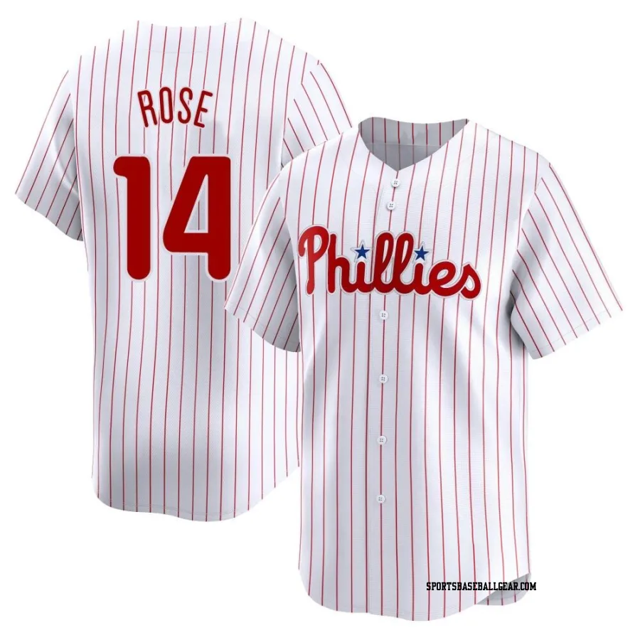 Pete Rose Youth Philadelphia Phillies White Limited Home Jersey