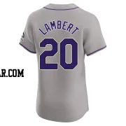 Peter Lambert Men's Colorado Rockies Gray Elite Road Jersey