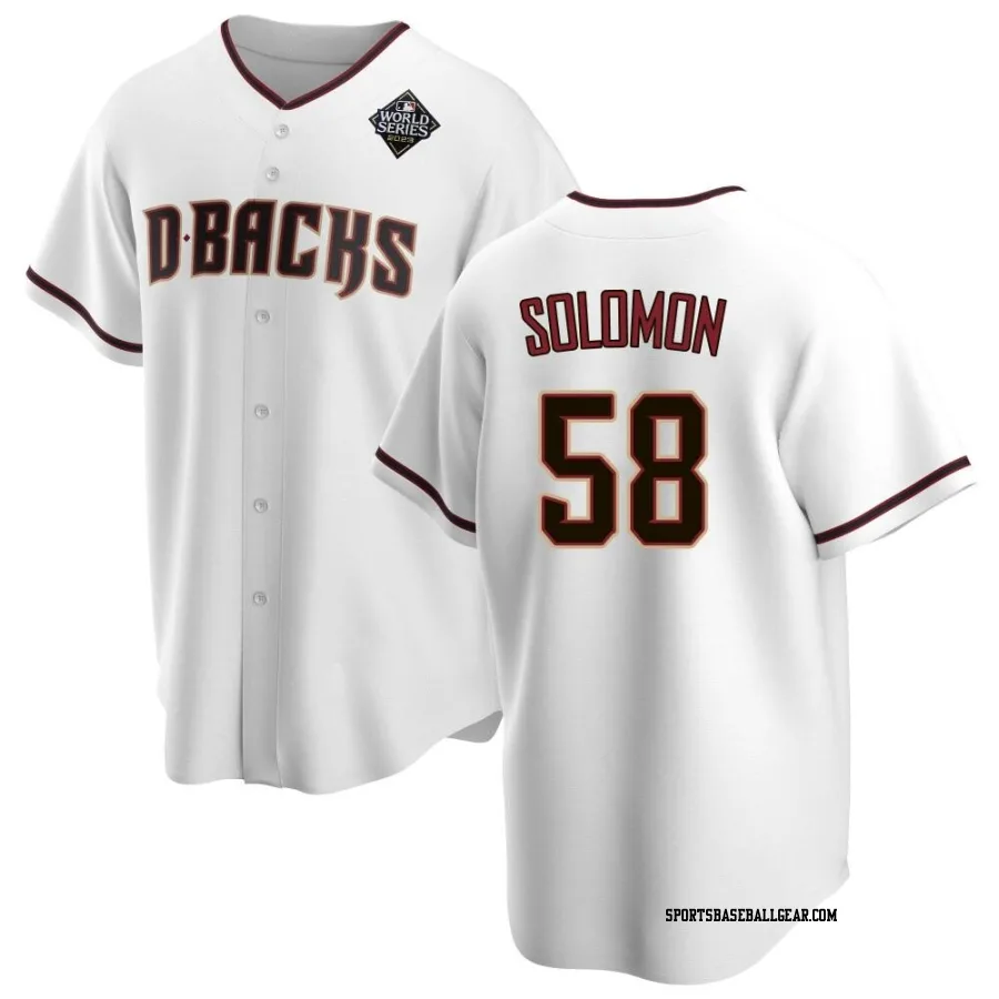 Peter Solomon Men's Arizona Diamondbacks White Replica Home 2023 World Series Jersey