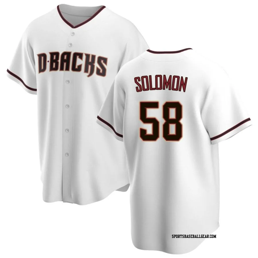 Peter Solomon Youth Arizona Diamondbacks White Replica Home Jersey