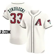 Peter Strzelecki Men's Arizona Diamondbacks Cream Elite Home Jersey