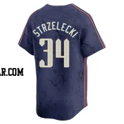 Peter Strzelecki Men's Cleveland Guardians Navy Limited 2024 City Connect Jersey