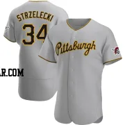 Peter Strzelecki Men's Pittsburgh Pirates Gray Authentic Road Jersey